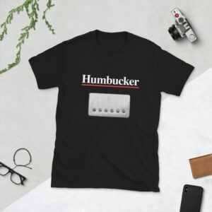 Humbucker Pickup Short-Sleeve Unisex T-Shirt - unisex basic softstyle t shirt black front aa a - Shujaa Designs