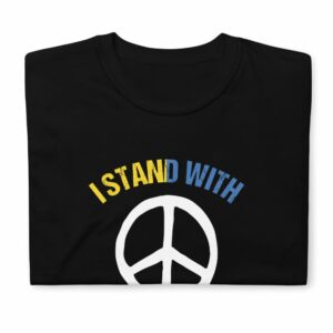 I Stand With Ukraine Short-Sleeve Unisex T-Shirt - unisex basic softstyle t shirt black front e d ddd - Shujaa Designs