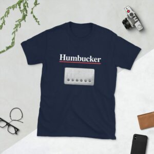 Humbucker Pickup Short-Sleeve Unisex T-Shirt - unisex basic softstyle t shirt navy front aa f - Shujaa Designs