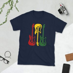 Colorful Strats Short-Sleeve Unisex T-Shirt - unisex basic softstyle t shirt navy front b d c df - Shujaa Designs