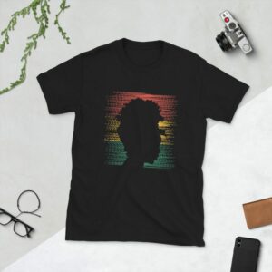 African Girl Unisex T-Shirt - unisex basic softstyle t shirt black front b b fe - Shujaa Designs