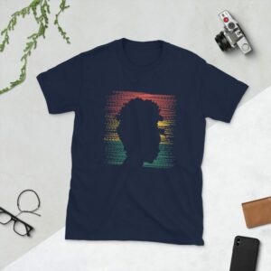 African Girl Unisex T-Shirt - unisex basic softstyle t shirt navy front b c - Shujaa Designs