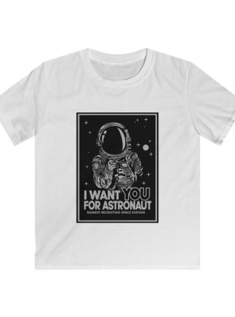 Astronaut Recruiting Poster Kids Softstyle Tee -  - Shujaa Designs