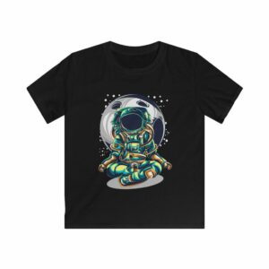 Astronaut Meditating Kids Softstyle Tee -  - Shujaa Designs
