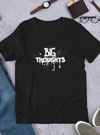 Big Thoughts Unisex t-shirt - unisex staple t shirt black heather front c c d d - Shujaa Designs