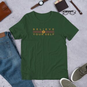 Believe In Yourself Unisex t-shirt - unisex staple t shirt forest front c c - Shujaa Designs