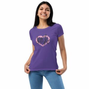 Super Girl Women’s fitted t-shirt - womens fitted t shirt purple rush front c b - Shujaa Designs
