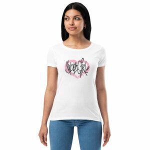 Super Girl Women’s fitted t-shirt - womens fitted t shirt white front c b d e - Shujaa Designs