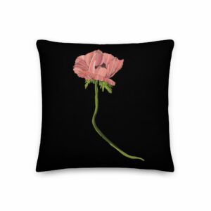 Poppy Blossom Premium Pillow - all over print premium pillow x front a dc - Shujaa Designs