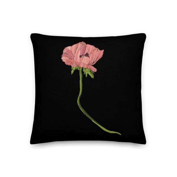 Poppy Blossom Premium Pillow - all over print premium pillow x front a dc - Shujaa Designs