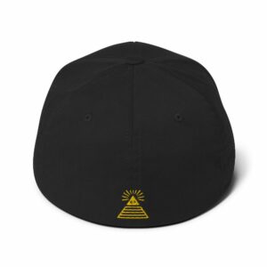 #WAF Illuminati Embroidered Structured Twill Cap - closed back structured cap black back ff cd - Shujaa Designs