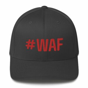 #WAF Illuminati Embroidered Structured Twill Cap - closed back structured cap dark grey front ff - Shujaa Designs