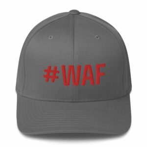 #WAF Illuminati Embroidered Structured Twill Cap - closed back structured cap grey front ff bc - Shujaa Designs