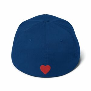 LOVE Embroidered Structured Twill Cap - closed back structured cap royal blue back ff e a - Shujaa Designs