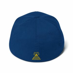 #WAF Illuminati Embroidered Structured Twill Cap - closed back structured cap royal blue back ff - Shujaa Designs