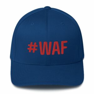 #WAF Illuminati Embroidered Structured Twill Cap - closed back structured cap royal blue front ff a - Shujaa Designs