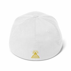 #WAF Illuminati Embroidered Structured Twill Cap - closed back structured cap white back ff - Shujaa Designs