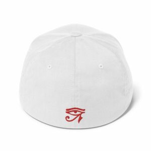 WOKE Embroidered Structured Twill Cap - closed back structured cap white back ffd a - Shujaa Designs