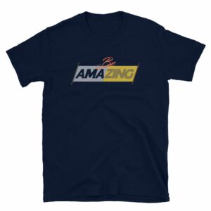 Be Amazing Short-Sleeve Unisex T-Shirt - unisex basic softstyle t shirt navy front a e c - Shujaa Designs