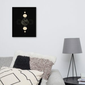 Sacred Geometry Planets Suns Moons Canvas - canvas in x front cb a d - Shujaa Designs
