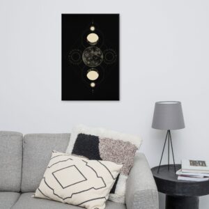 Sacred Geometry Planets Suns Moons Canvas - canvas in x front cb a a a - Shujaa Designs