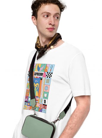 Capricorn Colorful Zodiac Sign Unisex t-shirt - unisex staple t shirt white left front f d - Shujaa Designs