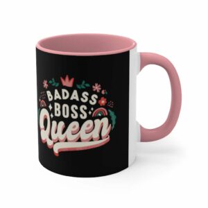 Badass Boss Queen Accent Coffee Mug, 11oz - - Shujaa Designs