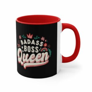 Badass Boss Queen Accent Coffee Mug, 11oz -  - Shujaa Designs