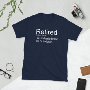 Private: Retired Definition Short-Sleeve Unisex T-Shirt - unisex basic softstyle t shirt navy front f ca - Shujaa Designs