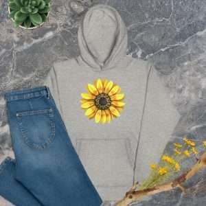 Ukranian Sunflower Unisex Premium Hoodie - unisex premium hoodie carbon grey front de ace - Shujaa Designs