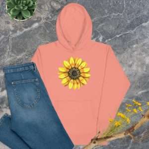 Ukranian Sunflower Unisex Premium Hoodie - unisex premium hoodie dusty rose front de f - Shujaa Designs