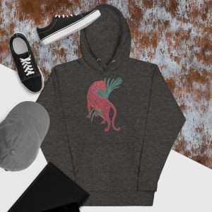 Private: Red Tiger Unisex Hoodie - unisex premium hoodie charcoal heather front f b f e - Shujaa Designs