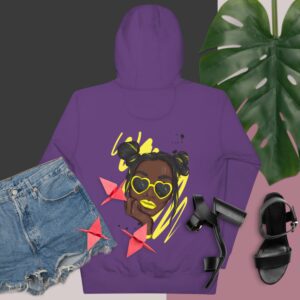 Private: Unisex Hoodie - unisex premium hoodie purple back b dc d f - Shujaa Designs