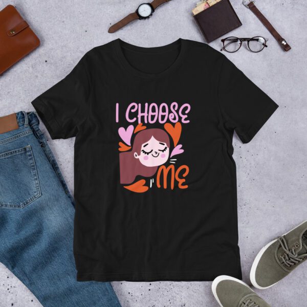 I Choose Me - Cute Girl - Unisex t-shirt - unisex staple t shirt black front eab a .jpg - Shujaa Designs